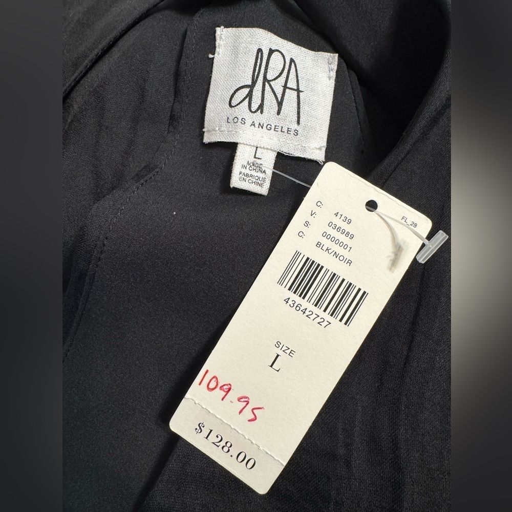 Anthropology dRA Los Angeles Black Maxi Dress Large NWT - Picture 10 of 12